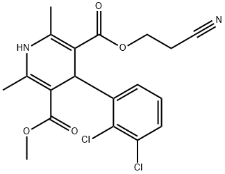 Éster 3-(2-ciano-etílico) Éster 5-metílico del ácido 4-(2,3-dicloro-fenil)-2,6-dimetil-1,4-dihidro-piridin-3,5-dicarboxílico