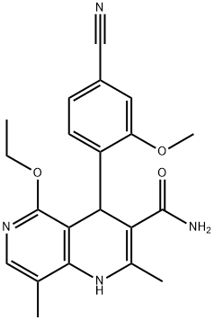 4-(4-ciano-2-metoxifenil)-5-etoxi-2,8-dimetil-1,4-dihidro-1,6-naftiridina-3-carboxamida